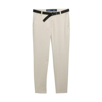 Afbeelding van TOM Tailor Denim Regular Structured Chino, Heren, Maat: 34x34, Abbey stone mini houndstooth