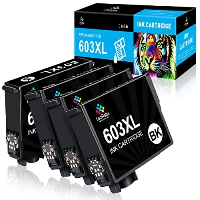 Afbeelding van LeciRoba 603xl inktcartridges vervanging voor Epson multipack en printercartridges 603 XP 2100 2150 3100 3150 4100 4150 Workforce WF 2810 WF2820 2840 2870 (440 BK)