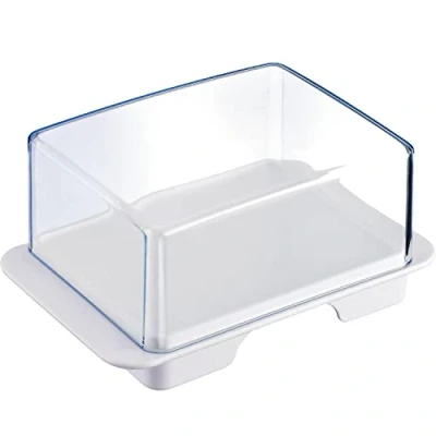 Afbeelding van Westmark Exclusiv boterschaaltje uit kunststof wit 14.3x9.4x6.4cm