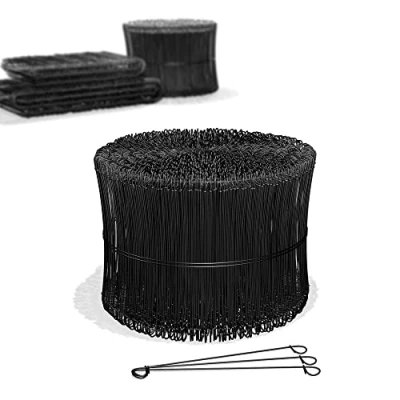 Afbeelding van Heimfleiss® Rodeldraad binddraad ommanteld in zwart 1,4 x 100 tot 300 mm (1000 st.) roestvrij betonbinddraad uit Duitsland oogdraad drilldraad voor drillapparaat, rodeltang &amp; draaddriller