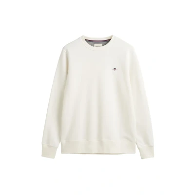 Afbeelding van GANT REG Shield Cneck Sweater, Heren, Maat: Medium, Eggshell