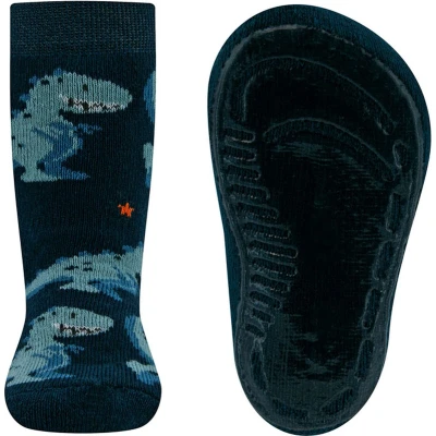 Afbeelding van Ewers Antislipsok Donkerblauw Dinosaurussen en Sterren Siliconenzool 25/26
