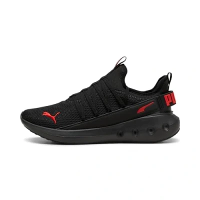 Afbeelding van Puma Unisex Softride Carson Fresh Road hardloopschoen, Zwart voor alle tijden, rood, 42.5 EU