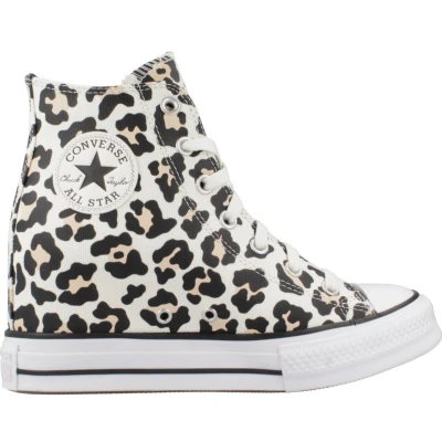Afbeelding van Converse Chuck Taylor ALL STAR Wedge Sneakers hoog, Dames, Maat: 35, Egret/black/coastal dune Kunststof/ textiel
