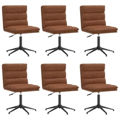 Afbeelding van vidaXL Eetkamerstoelen 6 st kunstleer bruin