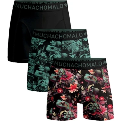 Afbeelding van Boxershort Muchachomalo Men Solid Print Black ( 3 Pack ) XL
