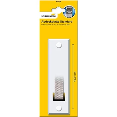 Afbeelding van Schellenberg 53003 Rolluikriem afdekking gatafstand 16 cm, standaard Maxi, voor riemwikkelaars en inlaatwikkelaars, wit