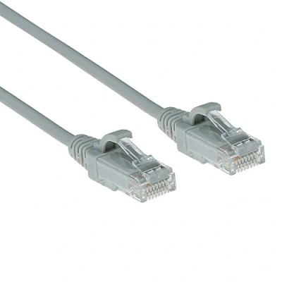 Afbeelding van Netwerkkabel Cat6 U/UTP 0.25 meter (100% koper, LSZH, Slimline, Grijs)