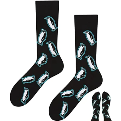 Afbeelding van TODO Grappige sokken met motief voor heren en dames, leuke coole sokken, kleurrijk, veelkleurig, gek, 35 38 EU