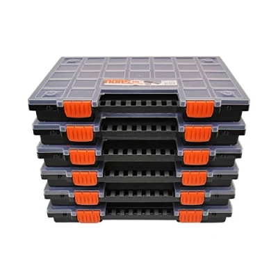 Afbeelding van Set van 6 sorteerdorzen met naar wens verdeelbare scheidingsvakken, voor gereedschap en andere kleine onderdelen, circa 399 x 303 50 mm