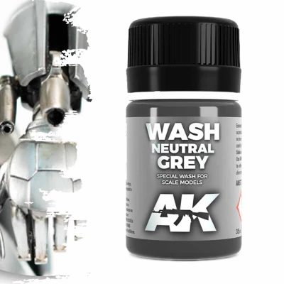 Afbeelding van Neutral Grey For White/Black Wash Weathering 35ml AK677