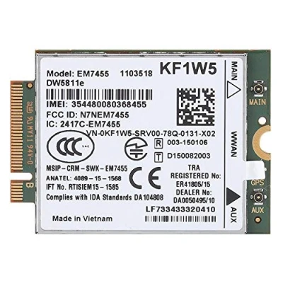 Afbeelding van 4G EM7455 modulekaart, Bewinner Wireless LTE modules 300 Mbps netwerkkaarten Vervangende voor Dell DW5811e Qualcomm WWAN NGFF kaartmodule