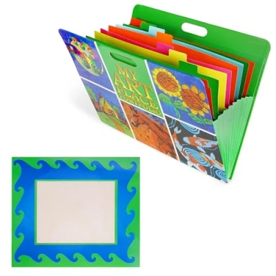 Afbeelding van Belle Vous Uitrekbare Bestandsorganizer met 9 Kleur Gecodeerde Vakken Accordeon Document Folder/Kunst Portfolio Draagbare Papier Opslag Doos voor Kunstwerk