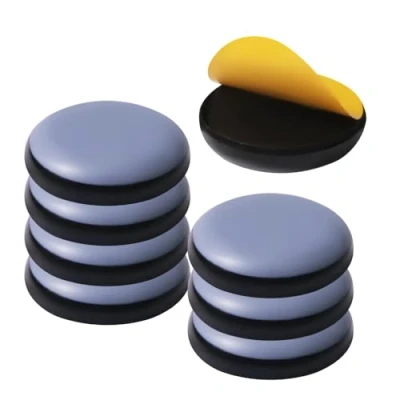 Afbeelding van Meubelschuifregelaars Voor Tapijt En Hardhouten Vloeren Zelfklevende Meubels Glijdt Self Stick Sliders pads (8, round30mm)
