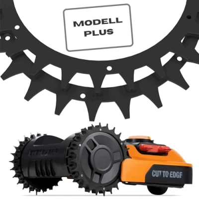 Afbeelding van ROBO CLAWS Robotmaaier Spikes Tractieverbetering voor Worx Landroid Plus modellen Premium Black roestvrij staal