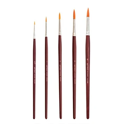 Afbeelding van Artway Borstel Set x 5 Rond Synthetisch Fijn Punt