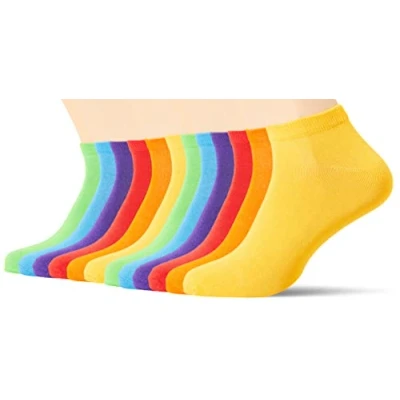 Afbeelding van FM London Bamboo Trainer enkelsokken voor heren, verpakking van 12 stuks, meerkleurig (licht), 39 42 EU
