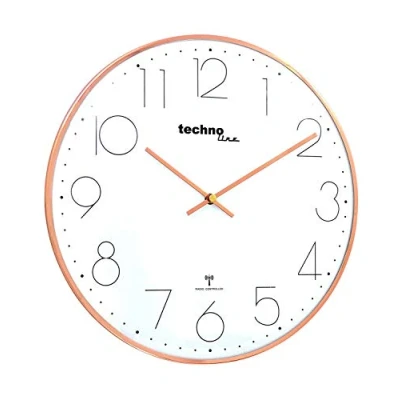 Afbeelding van Technotrade Designer Funk Wanduhr rose gold 40cm WT8240 Radio controlled