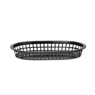 Afbeelding van HENDI Serveermanden, in fastfoodstijl, manden, voor het serveren van friet, garnalen, uienringen, aantal: 6, 275x175x(H) 38mm, zwart