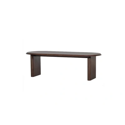 Afbeelding van Ellips Eeetkamertafel Mango Hout Walnoot 90X240