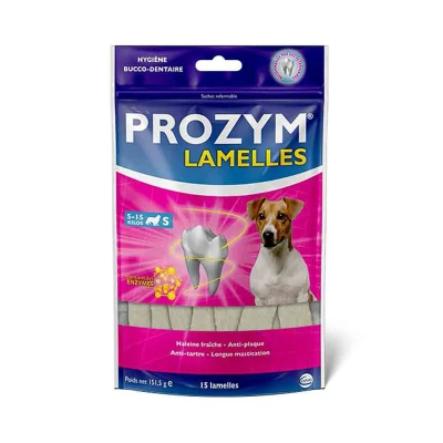 Afbeelding van 2x Prozym Canin Lamellen voor kleine honden (5 5 kg), 2 x 15 hondensnacks