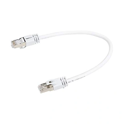 Afbeelding van Amazon Basics Ethernet patchkabels, RJ45 Cat7, hoge snelheid, wit, 0,3 meter, set van 5