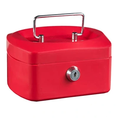 Afbeelding van Idena 50026 Geldkistje 6&quot;, afm. 155 x 120 90 mm, kleur rood, 1 st.