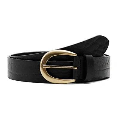 Afbeelding van Desigual Leren Riem Big Studs Belt W85 Noir Zwart