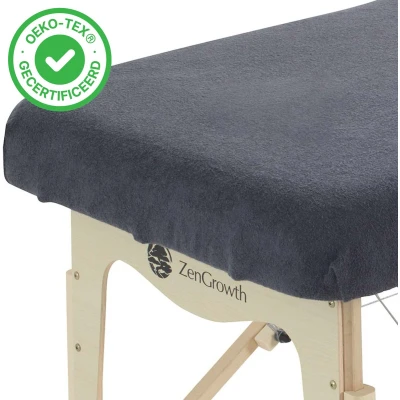 Afbeelding van ZenGrowth Hoeslaken Massagetafel Grijs, Zonder Uitsparing, 280gr/m², 192cm x 63 71cm, Badstof