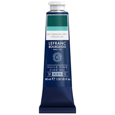 Afbeelding van Lefranc Bourgeois 301779 Fijne olieverf van uitstekende kwaliteit, lichtecht met een gelijkmatige consistentie, tube 40 ml, ideaal voor spieraammen, canvas, schilderbord Viridiaan