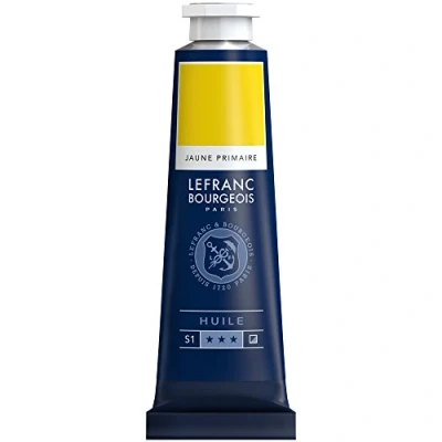 Afbeelding van Lefranc Bourgeois 810003 Fijne olieverf, gladde en sterk gepigmenteerde lichtecht, verouderingsbestendig 40ml Tube, Primary Yellow
