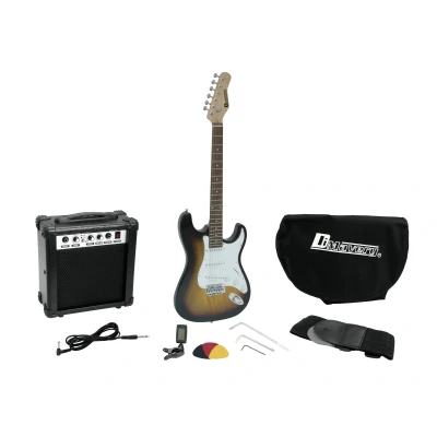 Afbeelding van Dimavery EGS 1 Elektrische GItaar Set sunburst Versterker Stemapparaat Compleet