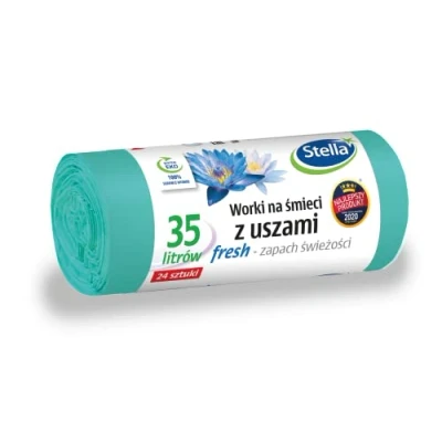 Afbeelding van Stella Afvalzakken met oren FRESH verse geur 35L 24 stuks