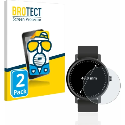 Afbeelding van BROTECT (2 Stuks) Antireflecterende Beschermfolie voor Horloges (Rond, ø: 40 mm) Anti Glare Screen Protector, Mat, Ontspiegelend