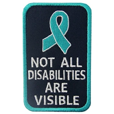 Afbeelding van Service Hond Patchvesten/Harnassen Applique Geborduurd Bevestigingshaak &amp; Lus Embleem Not All Disabilities
