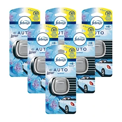 Afbeelding van Febreze CAR luchtverfrissers, verpakking van 6 stuks, lenor aprilfris 2 ml