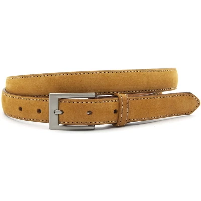 Afbeelding van JV Belts Camel nubuck dames riem 2.5 cm breed Echt Leer/Nubuck Taille: 100cm Totale lengte riem: 115cm