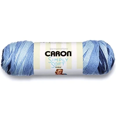 Afbeelding van CARON EENVOUDIG ZACHTE OMBRE 141G ZATERDAG BLAUWE JEANS, 3 x 9,5 inch