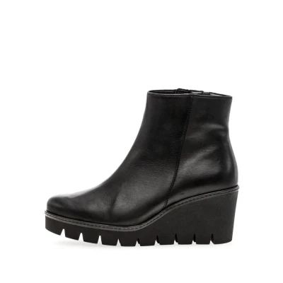 Afbeelding van Gabor 780.1 Enkellaarsjes Enkelboots met rits Dames Zwart Maat 40