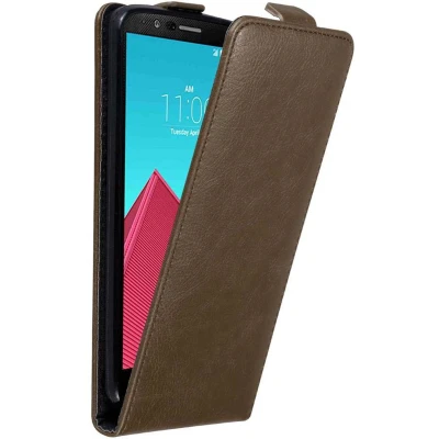 Afbeelding van Cadorabo Hoesje geschikt voor LG G4 / PLUS in KOFFIE BRUIN Beschermhoes Flip Case Cover magnetische sluiting