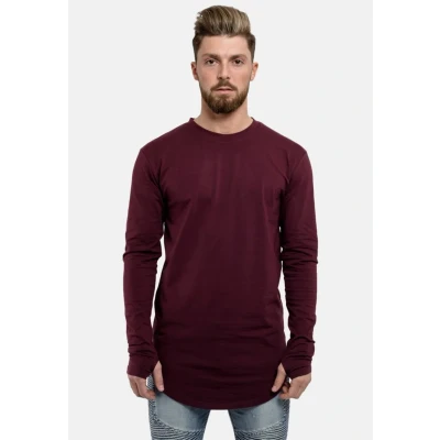 Afbeelding van Blackskies Round Longsleeve, Heren, Maat: Small, Burgundy
