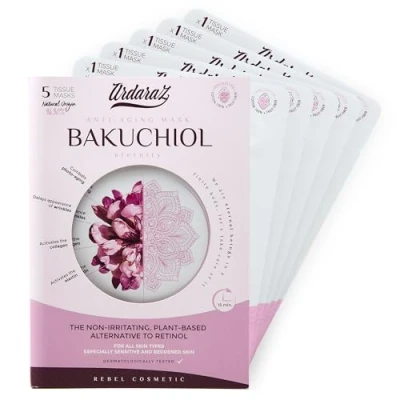 Afbeelding van Ardaraz Anti veroudering hydraterende gezichstmasker met geconcentreerd bakuchiol serum Antioxiderend en verjongend Pack van 5 gezichtsmaskers
