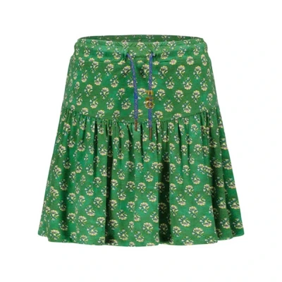 Afbeelding van Like Flo rok met all over print en plooien groen