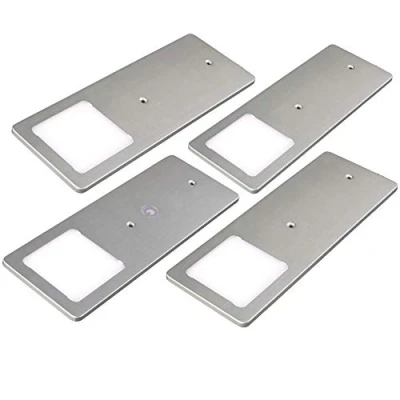 Afbeelding van kalf LED onderbouwlampen zilver 5W zeer vlakke keukenlamp met touch dimfunctie inbouwspot inbouwspot, keuze: 4er set neutraal wit