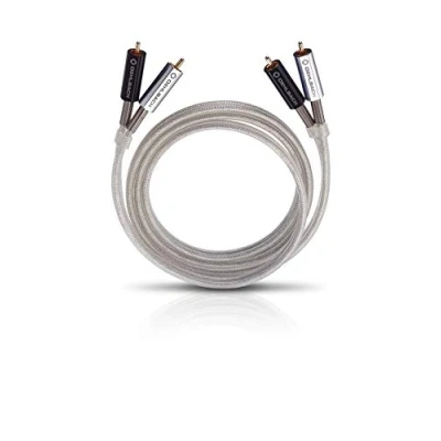 Afbeelding van Oehlbach Silver Express 150 eersteklas stereo cinch kabelset voor cd speler en versterker SPOFC &amp; 2 voudige afscherming 1,5 m zilver