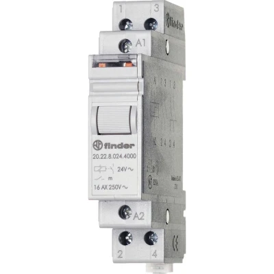 Afbeelding van Stroomstootschakelaar DIN rail Finder 20.24.8.012.4000 2x NO 12 V/AC 1 stuk(s)
