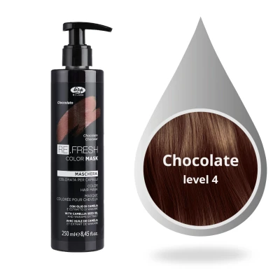 Afbeelding van Lisap Refresh Color Mask Chocolate 250ml Haibu by Kapperskorting.com