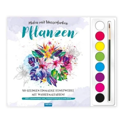 Afbeelding van Trötsch Malen mit Wasserfarben Pflanzen: So gelingen einmalige Kunstwerke Wasserfarben!