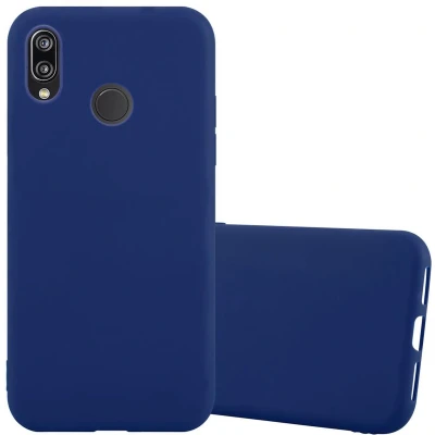 Afbeelding van Cadorabo Hoesje geschikt voor Huawei P20 LITE 2018 / NOVA 3E in CANDY DONKER BLAUW Beschermhoes gemaakt van flexibel TPU silicone Case Cover
