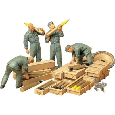 Afbeelding van 1:35 Tamiya 35188 Fig. Set Tank Ammo Load. Crew with 4 Figures Plastic Modelbouwpakket